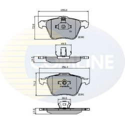  stabdžių trinkelių rinkinys, diskinis stabdys