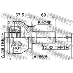  jungčių komplektas, kardaninis velenas