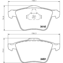  stabdžių trinkelių rinkinys, diskinis stabdys