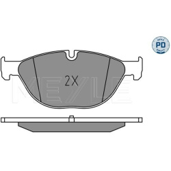  stabdžių trinkelių rinkinys, diskinis stabdys <small>MEYLE-PD: Advanced performance and design.</small>
