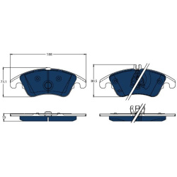 stabdžių trinkelių rinkinys, diskinis stabdys <small>ELECTRIC BLUE</small>  stabdžių trinkelių rinkinys, diskinis stabdys <small>ELECTRIC BLUE</small>