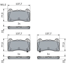  stabdžių trinkelių rinkinys, diskinis stabdys
