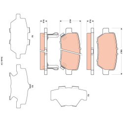  stabdžių trinkelių rinkinys, diskinis stabdys