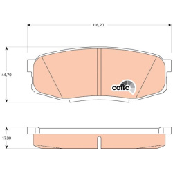  stabdžių trinkelių rinkinys, diskinis stabdys <small>COTEC</small>