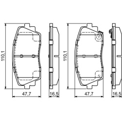  stabdžių trinkelių rinkinys, diskinis stabdys