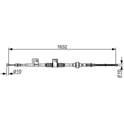 trosas, stovėjimo stabdys  trosas, stovėjimo stabdys