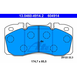  stabdžių trinkelių rinkinys, diskinis stabdys