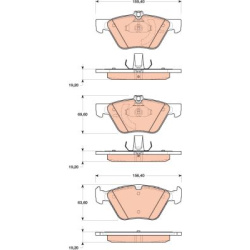  stabdžių trinkelių rinkinys, diskinis stabdys