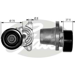  diržo įtempiklis, V formos rumbuotas diržas <small>DriveAlign™</small>