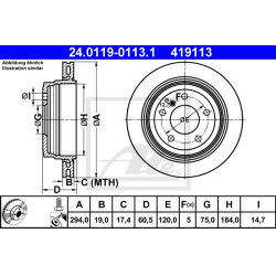 stabdžių diskas (1vnt)