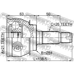  jungčių komplektas, kardaninis velenas