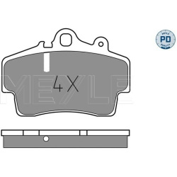  stabdžių trinkelių rinkinys, diskinis stabdys <small>MEYLE-PD: Advanced performance and design.</small>