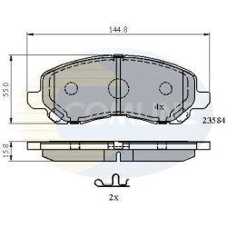  stabdžių trinkelių rinkinys, diskinis stabdys