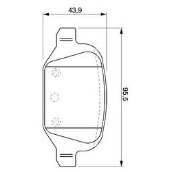  stabdžių trinkelių rinkinys, diskinis stabdys