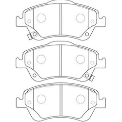  stabdžių trinkelių rinkinys, diskinis stabdys