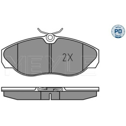  stabdžių trinkelių rinkinys, diskinis stabdys <small>MEYLE-PD: Advanced performance and design.</small>