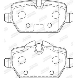  stabdžių trinkelių rinkinys, diskinis stabdys