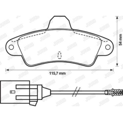  stabdžių trinkelių rinkinys, diskinis stabdys