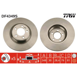 stabdžių diskas (1vnt) <small>TRW SINGLE</small>