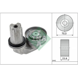  diržo įtempiklis, V formos rumbuotas diržas