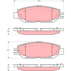  stabdžių trinkelių rinkinys, diskinis stabdys