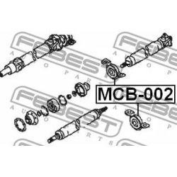  guolis, kardaninio veleno centrinis guolis