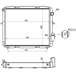  radiatorius, variklio aušinimas <small>Economy Class</small>