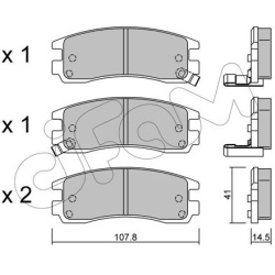  stabdžių trinkelių rinkinys, diskinis stabdys
