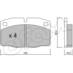  stabdžių trinkelių rinkinys, diskinis stabdys