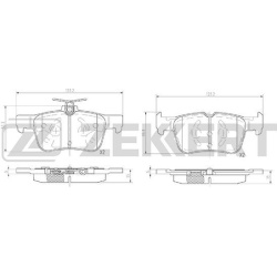 stabdžių trinkelių rinkinys, diskinis stabdys