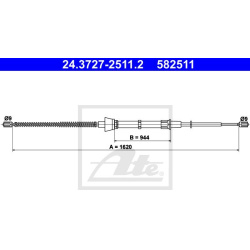 trosas, stovėjimo stabdys  trosas, stovėjimo stabdys
