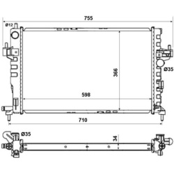  radiatorius, variklio aušinimas <small>EASY FIT</small>