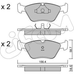  stabdžių trinkelių rinkinys, diskinis stabdys