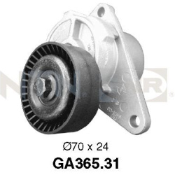  įtempiklio skriemulys, V formos rumbuotas diržas