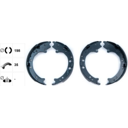  stabdžių trinkelių komplektas, stovėjimo stabdis