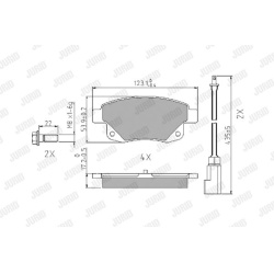  stabdžių trinkelių rinkinys, diskinis stabdys