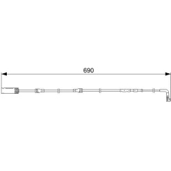  įspėjimo kontaktas, stabdžių trinkelių susidėvėjimas