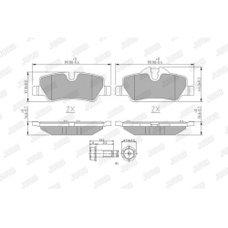  stabdžių trinkelių rinkinys, diskinis stabdys