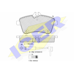  stabdžių trinkelių rinkinys, diskinis stabdys