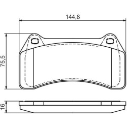  stabdžių trinkelių rinkinys, diskinis stabdys
