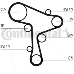  vandens siurblio ir paskirstymo diržo komplektas