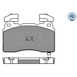  stabdžių trinkelių rinkinys, diskinis stabdys <small>MEYLE-PD: Advanced performance and design.</small>