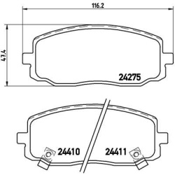  stabdžių trinkelių rinkinys, diskinis stabdys <small>PRIME LINE</small>