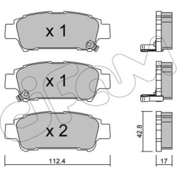  stabdžių trinkelių rinkinys, diskinis stabdys