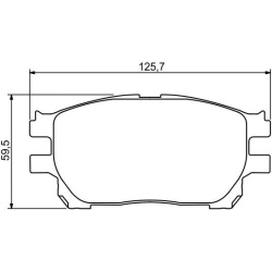  stabdžių trinkelių rinkinys, diskinis stabdys