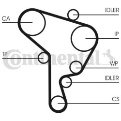  vandens siurblio ir paskirstymo diržo komplektas