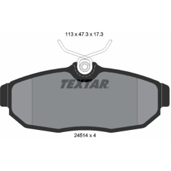  stabdžių trinkelių rinkinys, diskinis stabdys