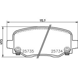  stabdžių trinkelių rinkinys, diskinis stabdys <small>PRIME LINE</small>