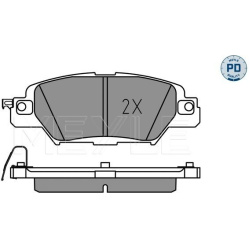  stabdžių trinkelių rinkinys, diskinis stabdys <small>MEYLE-PD: Advanced performance and design.</small>