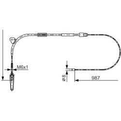 trosas, stovėjimo stabdys  trosas, stovėjimo stabdys